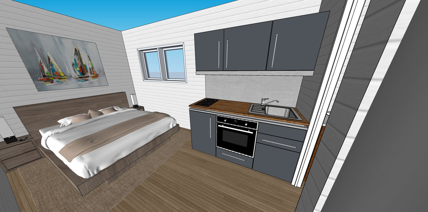 Duplex, 2 bedrooms, 320 sq ft