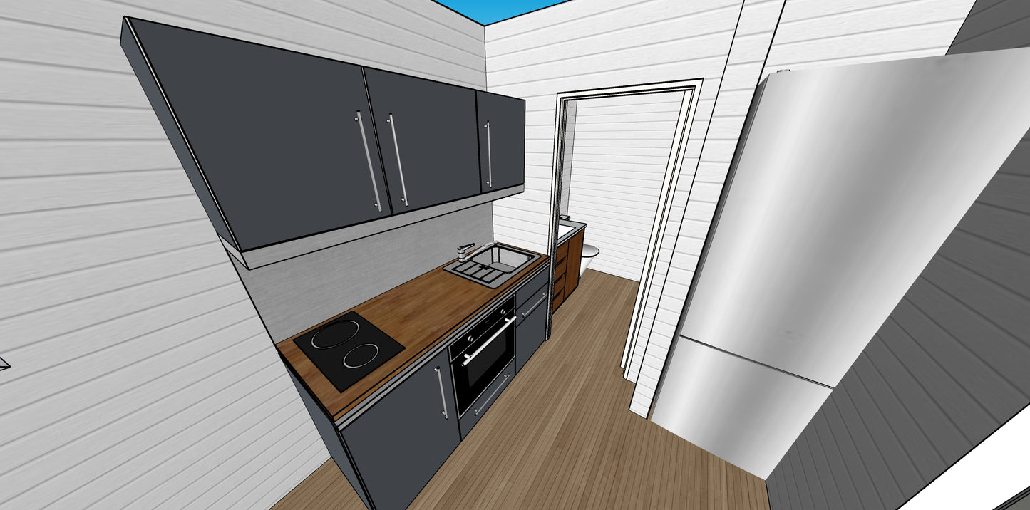 Duplex, 2 bedrooms, 320 sq ft