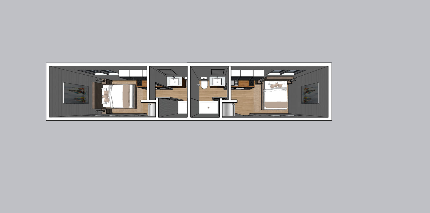 Duplex, 2 bedrooms, 320 sq ft