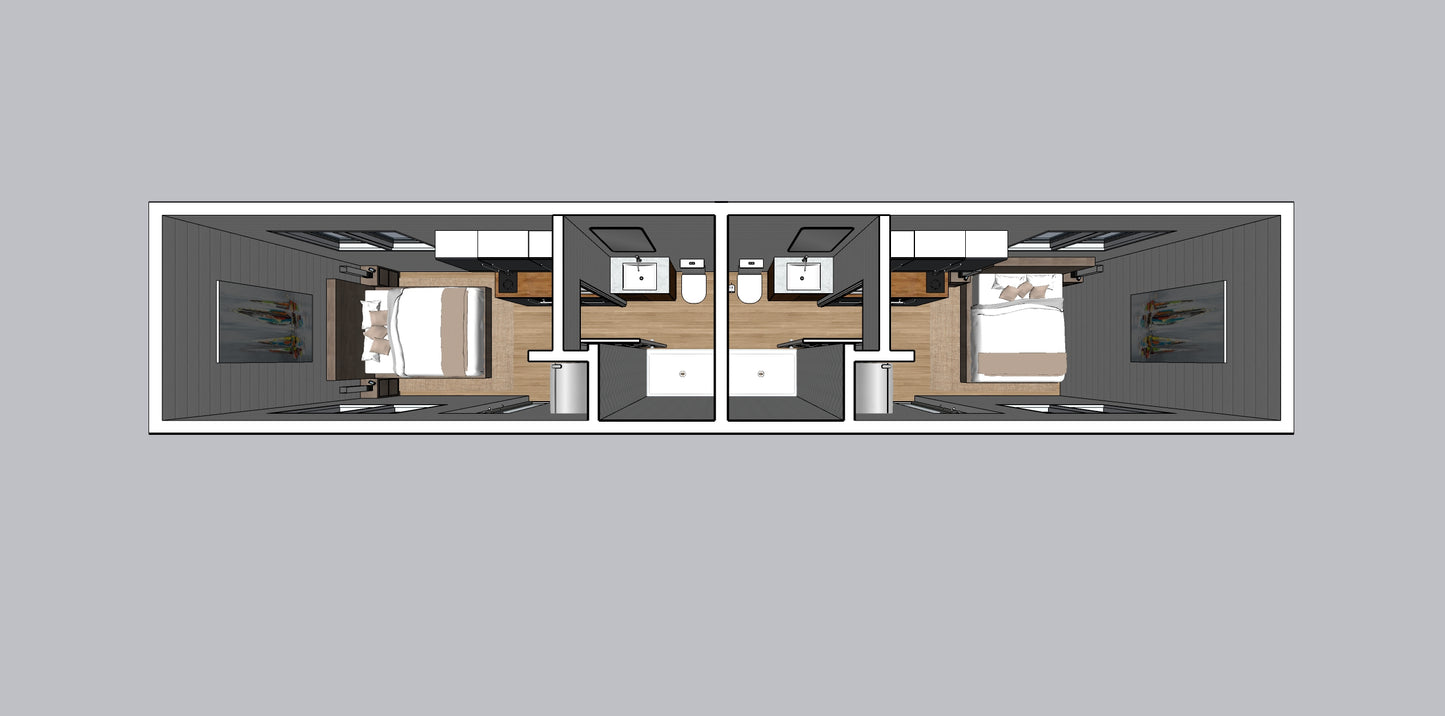 Duplex, 2 bedrooms, 320 sq ft