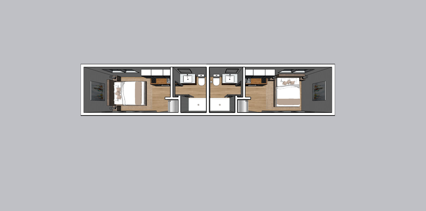 Duplex, 2 bedrooms, 320 sq ft