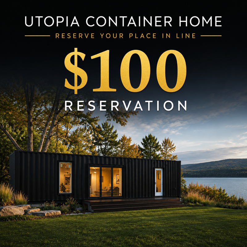 Utopia Container Home Reservation * Reserve Your Place in Line for Just $100