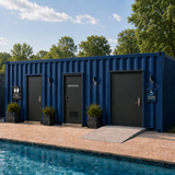 20′ Commercial Pool House with Family & ADA Restrooms