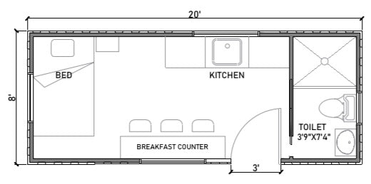 20' Shipping Container Home