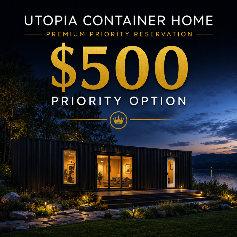 Utopia Container Home Reservation * Priority Reservation * Just $500